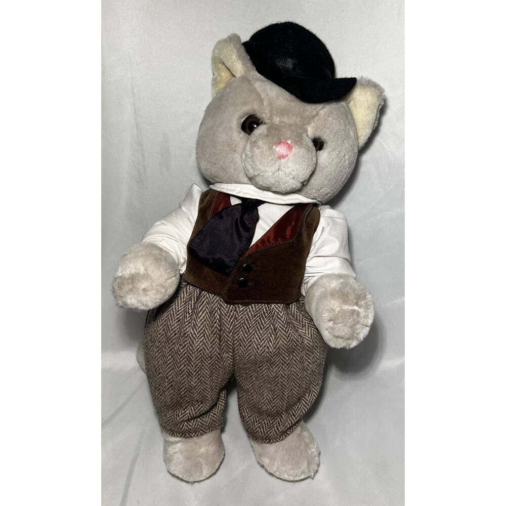 Cat Lautrec Moulin Rouge Carousel By Guy Plush, 1983 Rare Vintage Plush 18"‎